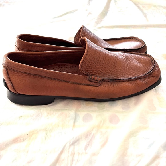 NWOT Vincenti Brown Leather Soft Calf Skin Loafers Made in Italy SZ 11 - Picture 14 of 15